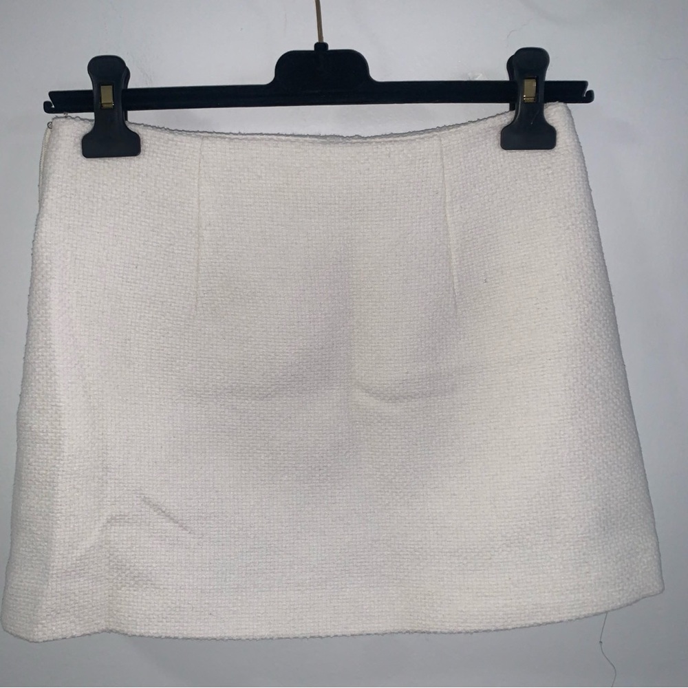Mango Mini skirt Italian fabric White size US‎ 2 #mini skirt #y2k #white skirt